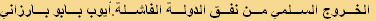 الخروج السلمي من نفق الدولة الفاشلة.أيوب بابو بارزاني